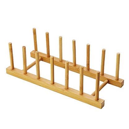 Kunovo Bamboo Dish Rack,Pot lid/Plate/Cutting Board Organizer for Kitchen cabinets,Bottle Drying Holder… - color: 6g