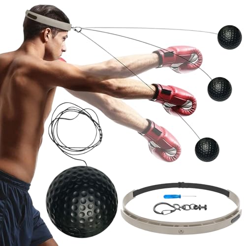 Boxing Reflex Ball, Boxing Ball Headband, Wearable Silicone Headband Strength Training Boxing Balls Set, Reaction Ball for Adults Kids Courtyard Gym Home - color: A