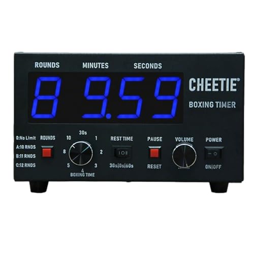 Boxing Interval Timer,Professional Gym Timer with LED Display,Selectable Training Time & Cycle Repetitions,Adjustable Sound,for Muay Thai,MMA,Kickboxing Blue - color: Blue
