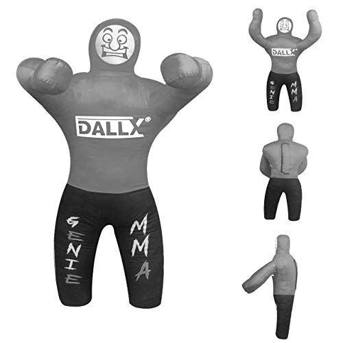 DALLX Kids Grappling Dummy for Fitness Training Practice Wrestling Judo Karate MMA Punching Dummy for Kids Jiu-Jitsu - UNFILLED - color: Grey
