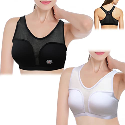 Women Sports Bra Chest Protector Guard Sports Bra For Karate Taekwondo MMA Boxing - size: Small