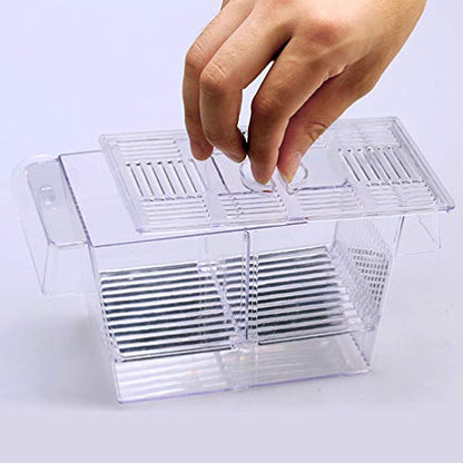 POPETPOP 1pc Fish Breeding Box Floating Incubator for Fry Cup Container for Betta and Guppy Fish