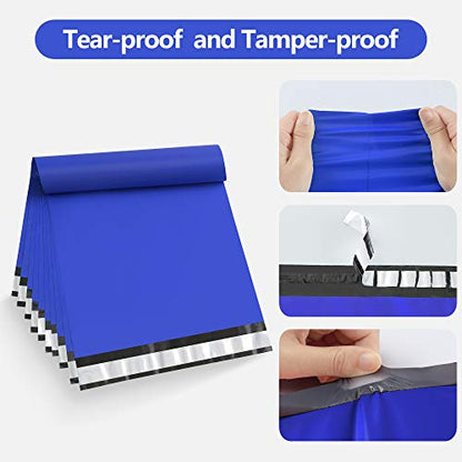 200pcs Poly Mailers 12x15.5 Inch Shipping Bags Dark Blue Shipping Envelopes Self Seal Mailers Bags Waterproof and Tear-Proof Packaging Bags