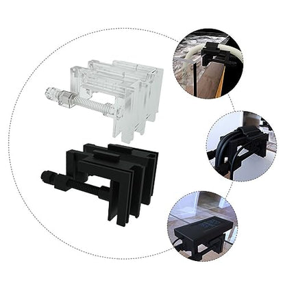 LIFKOME 2pcs Acrylic Fixing Clamps for Fish Tanks Multi-functional Clips and Wear-resistant Hose Holder Easy Install for Aquariums Options