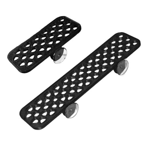Moss Ledge for Aquarium – Live Moss Grow Platform | Suction Cup Plant Shelf | Aquascape Decor for Bettas, Shrimp & Frogs | Handcrafted Aquatic Plant Holder (Black, Small & Large Bundle) - color: Black, size: Small & Large Bundle