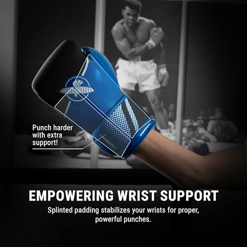 Hayabusa Sport Boxing Gloves - Dual-Splinted - color: Blue/ White, size: 10oz