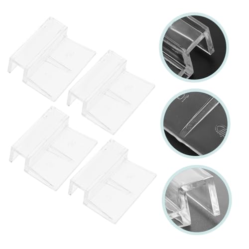 balacoo 12pcs Acrylic Aquarium Lid Support Brackets Fish Tank Cover Holders for Tanks Sturdy and Safe for Rimless Aquariums and