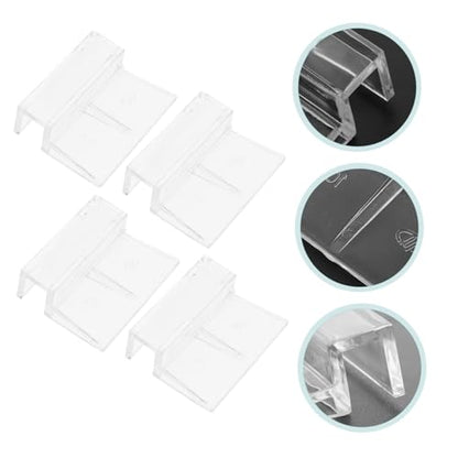 balacoo 12pcs Acrylic Aquarium Lid Support Brackets Fish Tank Cover Holders for Tanks Sturdy and Safe for Rimless Aquariums and