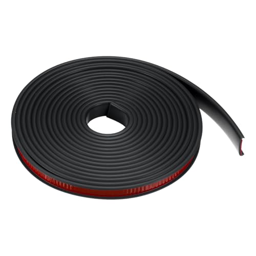 HARFINGTON U-Shape Edge Banding 5/8" x 20ft (16mm x 6M) Self Adhesive TPE Flexible Veneer Tape Soft Edge Strip Protector for Furniture Cabinet Table Protection Repair, Black - color: Black, size: 5/8" (16mm)