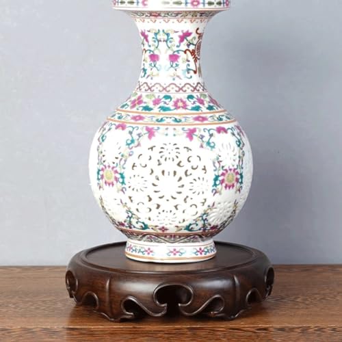 Stool for Plant Solid Wood Round Solid Base Vase Fish Tank Crafts Buddha Statue Ceramic Incense Burner Solid Wood Bottom Pad Display Pedestals