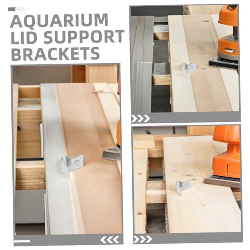 8pcs Stainless Steel Aquarium Glass Cover Clip Durable Support Holder for Rimless and Traditional Tanks Prevents Cracking Shifting Easy No Tool Installation
