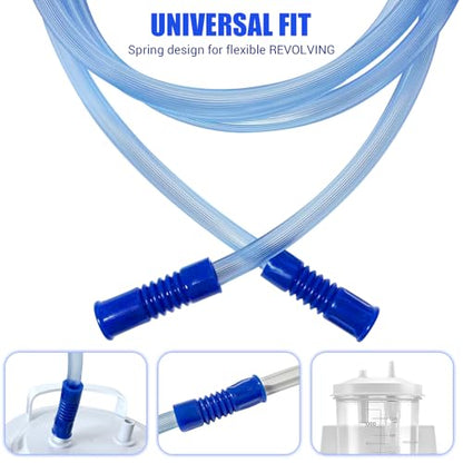 10 Pack Extended Suction Connection Tube, 80in Extra Long Suction Tubing – Universal Replacement Tubing Compatible with 8mm Standard Interface Devices