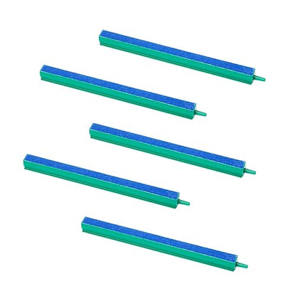 Fish Air Stone 8 Inch Airstones Kit with 5 Pcs Square Oxygen Diffuser Bubble Release Mineral Airstones for Fish Tank Pumps Small DWC Bucket Needs - color: Blue, size: 8 Inch