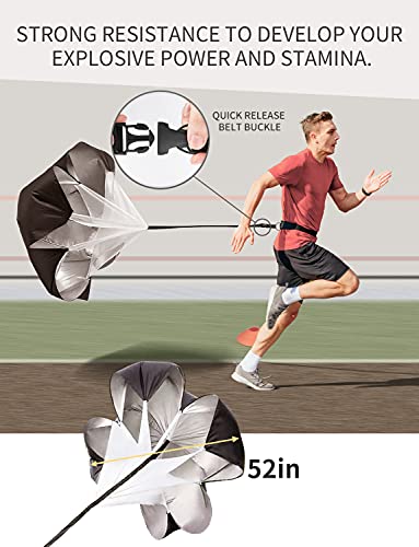 GHB Soccer Agility Training Equipment, 6 Agility Poles, 20ft Speed Ladder, 12 Disc Cones, Resistance Parachute, Jump Rope, 5 Resistance Bands, Soccer Training Poles for Speed Agility Training
