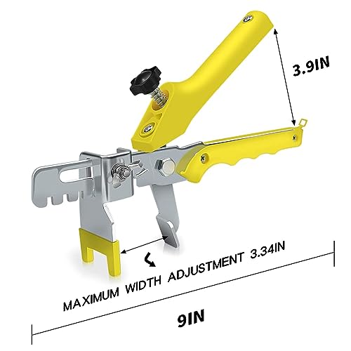 Tile Leveling System with Plier - 1200-Piece Spacers Clips and 300-Piece Reusable Wedges Tools Set for Stone Installation 1/8 Inch - size: 1/8 Inch * 1200 Spacers