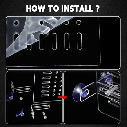 Nuanchu 4 Set Acrylic Fish Tank Divider 11.4 x 9.75'' Aquarium Divider Kit Splicable Flexibly Aquarium Divider with Suction Cups Accessories Splicing Board for 30/40/50/65/75/90/125/150 Gallon Tank - size: 11.4 x 9.75''