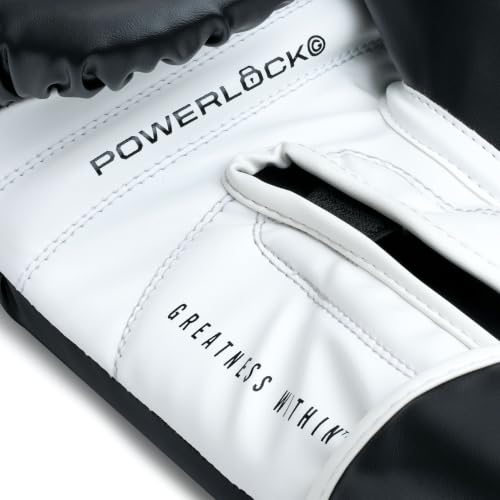 Everlast Powerlock OG Boxing Gloves - color: BLK/WHT, size: 16 oz