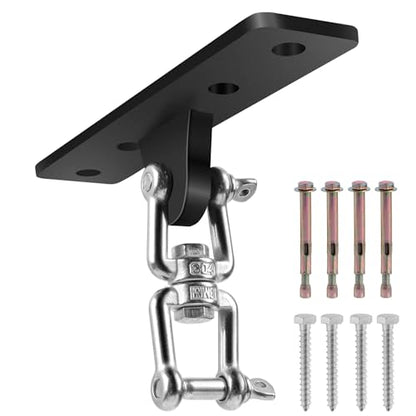 Heavy Bag Hangers Brackets, Heavy Duty Swing Hangers - size: 4 Holes Ceiling Anchor with Swivel