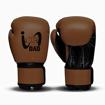 Ultimate - I Boxing Dad - Kids Boxing Gloves MMA Boxing Muay Thai Bag Work - color: Brown, size: 4 Oz