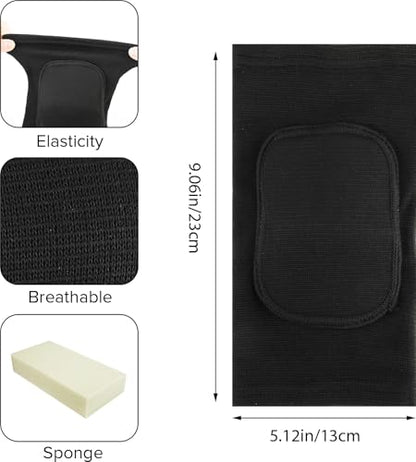 COMNICO Elbow Brace Sponge Fitness Elbow Support Compression Sleeve Breathable Anti-Collision Protective Arm Pads Strap Band for Workouts Tendonitis Arthritis Tennis Volleyball Basketball Golfers(M) - color: Black