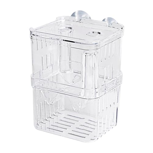 Breeder Box Fish, Acrylic White Breeder Isolation Divider Hatching Boxes, Aquarium Breeder Box, Hatchery Incubator Tank, Acrylic Fish Incubator Tank Divider for Baby Fish Betta Guppy Safe Acclimation