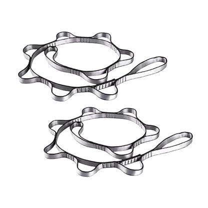 2pcs safety daisy chain, multi-ring adjustable nylon strap rope yoga pilates stretch band - color: Gray, size: Length：1.5m