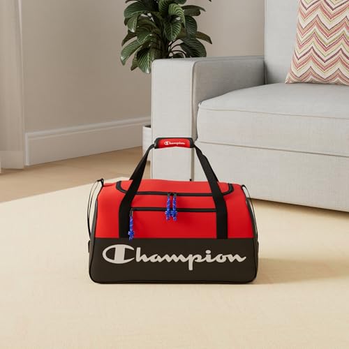 Champion Unisex Adult Velocity Duffel Bag, Red, One Size US - color: Red, size: One Size
