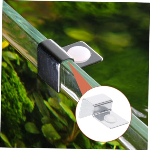 Aquarium Clips 4pcs Stainless Steel Support Holders for Fish Tank Glass Cover Aquatic Tank Accessory - size: Size 3