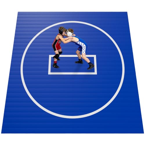 Wrestling Mat for Home Training BJJ MMA Jiu Jitsu Roll Up Mat - color: Blue, size: 10FTx10FTx1.25inch