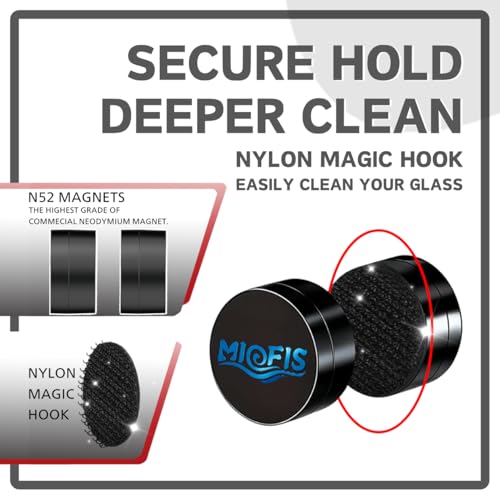 Magnetic Aquarium Cleaner, N52 Strong Magnet Algae Scraper for Fish Tank Glass, Ultra-Thin 0.55" Coral Safe, Fits 0.35" Glass 40 Gallon, Freshwater Marine (Not Acrylic) (Nano)