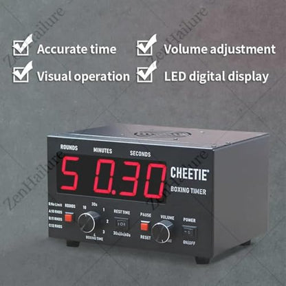 Professional Boxing Interval Timer,Gymnastics Interval Timer with LED Display,Adjustable Volume Button Knob,Cycle Repetitions for Home Gym Kickboxing Training (Red) Blue - color: Blue