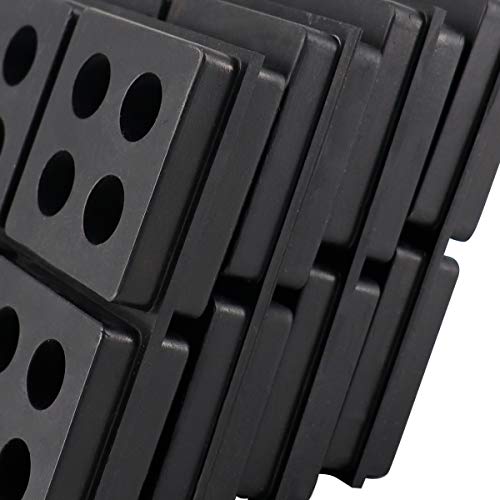 Anti Vibration Pads,4"X 4"X 3/4" Heavy Duty All Rubber Waffle Vibration Isolation Pads for Air Conditioner,Air Compressors,HVAC,Washer etc.