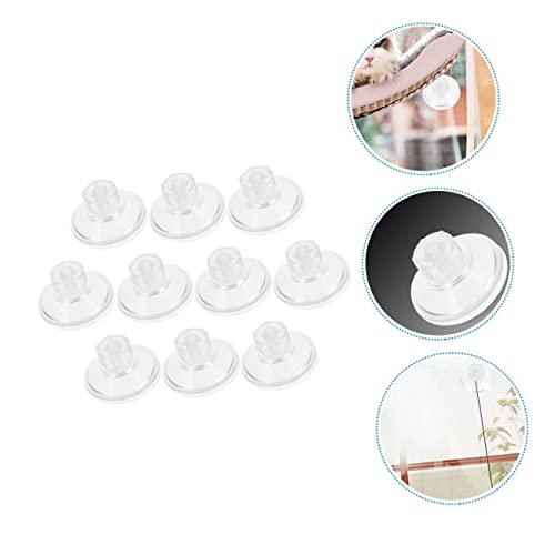 Zerodeko 10Pcs Threaded Screw Nut Pull Suction Cups for Aquariums Incubators and Home Use High Transparency Easy Install and Remove Multi Purpose Fixing Accessories for Fish Tanks and Decor