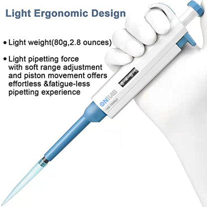 ONiLAB Lab Micropipette, Adjustable Volume Single Channel Pipettors,0.1-2.5ul - style: 0.1-2.5ul