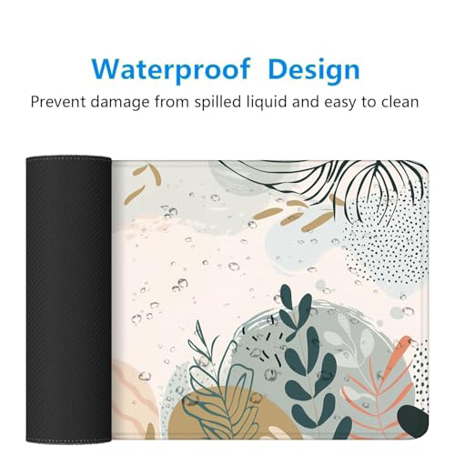 Abstract Boho Desk Mat Gaming Mouse Pad Green Pink XL Mouse Pad Large Mousepad Extended Laptop Keyboard Mat Gaming Desk Pad Mouse Mat Office Computer Keyboard Laptop Home 31.5"x11.8" - color: Abstract Boho_001, size: 11.8" x 31.5"