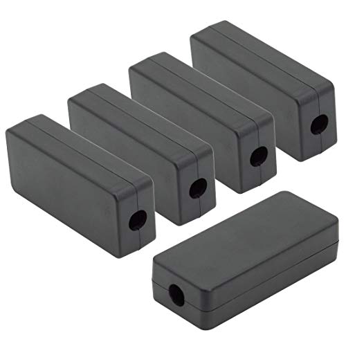 5Pcs ABS Plastic Electrical Project Case Power Junction Box, Project Box Black 2.4 x 1.0 x 0.6 inch (60 x 26 x 16 mm) - size: 2.4" x 1.0" x 0.6"(5pc)
