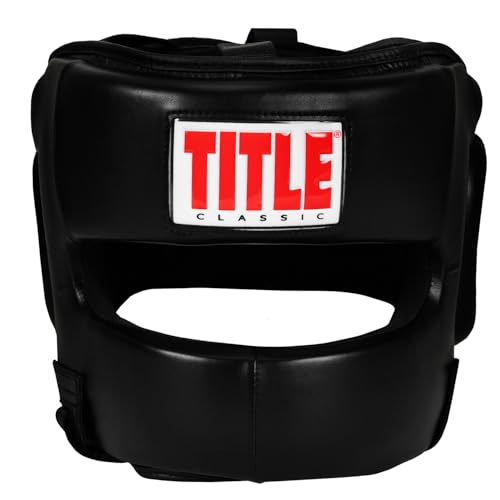 Title Classic Face Protector Headgear - Boxing Headgear, MMA Gear, Headgear, Sparring Gear, Headgear Boxing, Sparring Boxing Head Gear, Sparring Headgear, Muay Thai Headgear - size: Youth