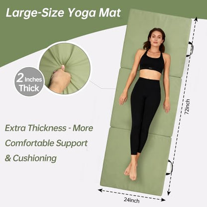 Foldable Yoga Mat - color: Green