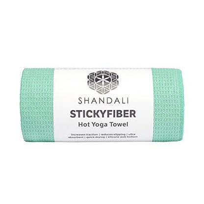 Hot Yoga Towel - Mat-Sized, Microfiber, Super Absorbent, Anti-Slip, Injury Free, 24" x 72" - Best Bikram Yoga Towel - Exercise, Fitness, Pilates Gear - color: Jade Green