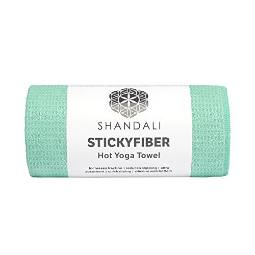 Hot Yoga Towel - Mat-Sized, Microfiber, Super Absorbent, Anti-Slip, Injury Free, 24" x 72" - Best Bikram Yoga Towel - Exercise, Fitness, Pilates Gear - color: Jade Green