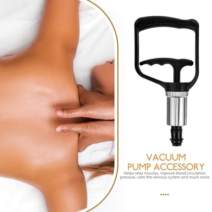 NOLITOY Universal Cupping Vacuum Pump - High Suction Manual Hand Pump Replacement - One-Hand Operation Portable Vacuum Handle for Chinese Cupping Therapy, Home Spa & Massage Parlor