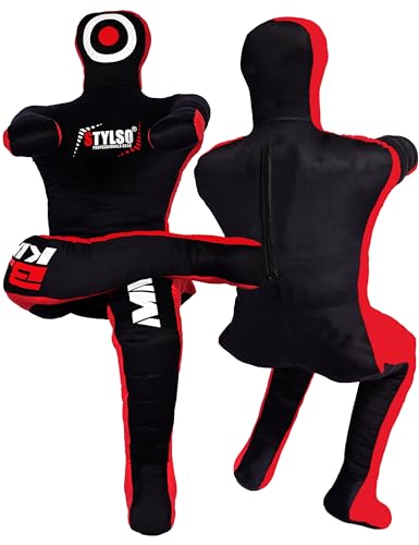 Grappling Dummy for Adults, Unfilled Wrestling Dummy, Hanging Jiu Jitsu Dummy for BJJ, MMA, Judo, Karate, Martial Arts - color: Black Sit, 6ft / 72 inches