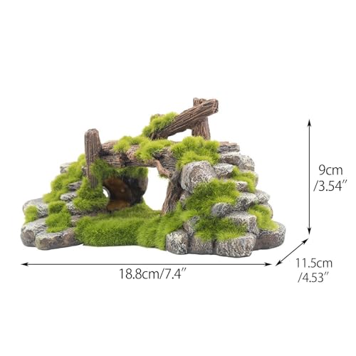 Aquarium Decoration Figurine Resin Creative Bridge Multifunctional Statue Fish Tank Landscaping Rockery Bridge Ornament for Table Decoration