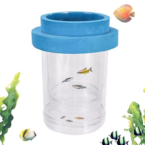 Floating Fish Breeder Box, Fry Hatching Incubator, Transparent Separator Chamber, Professional Aquatic Nursery, Heavy Duty Spawning Hardware - color: small