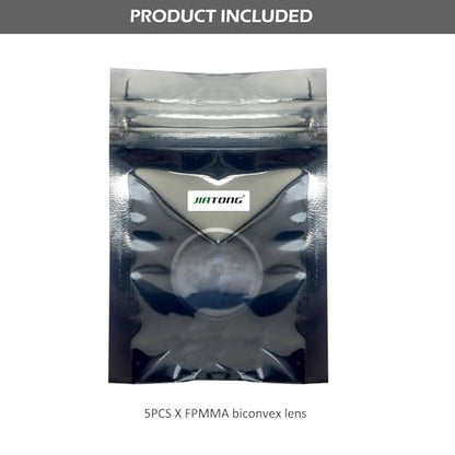 Double Convex Lens - 70mm Diameter, 145mm Focal Length, Optical biconvex Lens for Physics Experiments, Photography, Magnifying, and DIY Projects - Pack of 1pcs (69.8mm x H10.8mm x F145) - size: 69.8mm x H10.8mm x F145