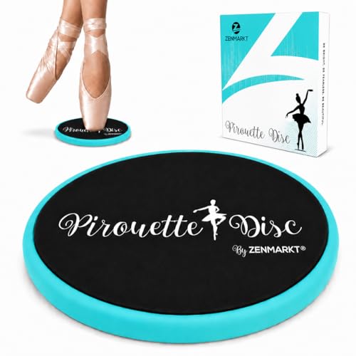 Ballet Pirouette Disc for Dancers and Turn Technique Training | Portable Training Disc to Improve Pirouettes, Releve, Balance and Control for Dance, Gymnastics and Ice Skating - color: Sky Blue with box