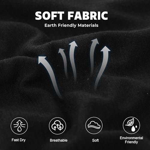 BAMBOO COOL Ultra Soft Mens Underwear Boxer Briefs Multi-pack - color: 6black（6 Pack）, size: Medium