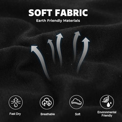 BAMBOO COOL Ultra Soft Mens Underwear Boxer Briefs Multi-pack - color: 6black（6 Pack）, size: Medium