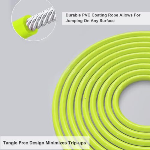 HEREROPE 1/4LB Weighted Jump Rope for Speed, Cardio, Boxing & Workout, Skipping Rope with Ball-bearing, Comfortable & Ergonomic Grip, Tangle Free Cable, Jump Ropes for Men Women Fitness - size: S - 8'0"(User Height 4'9" - 5'4")