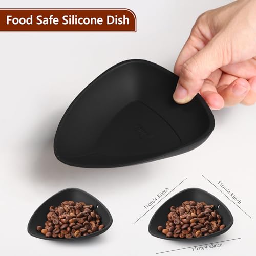 Bincoo Flexible Silicone Coffee Bean Dosing Cup, 2 Pack Weigh Boat Container, No Mess Pouring, Compatible as a Weighing Tray, Coffee Bar Espresso Accessories